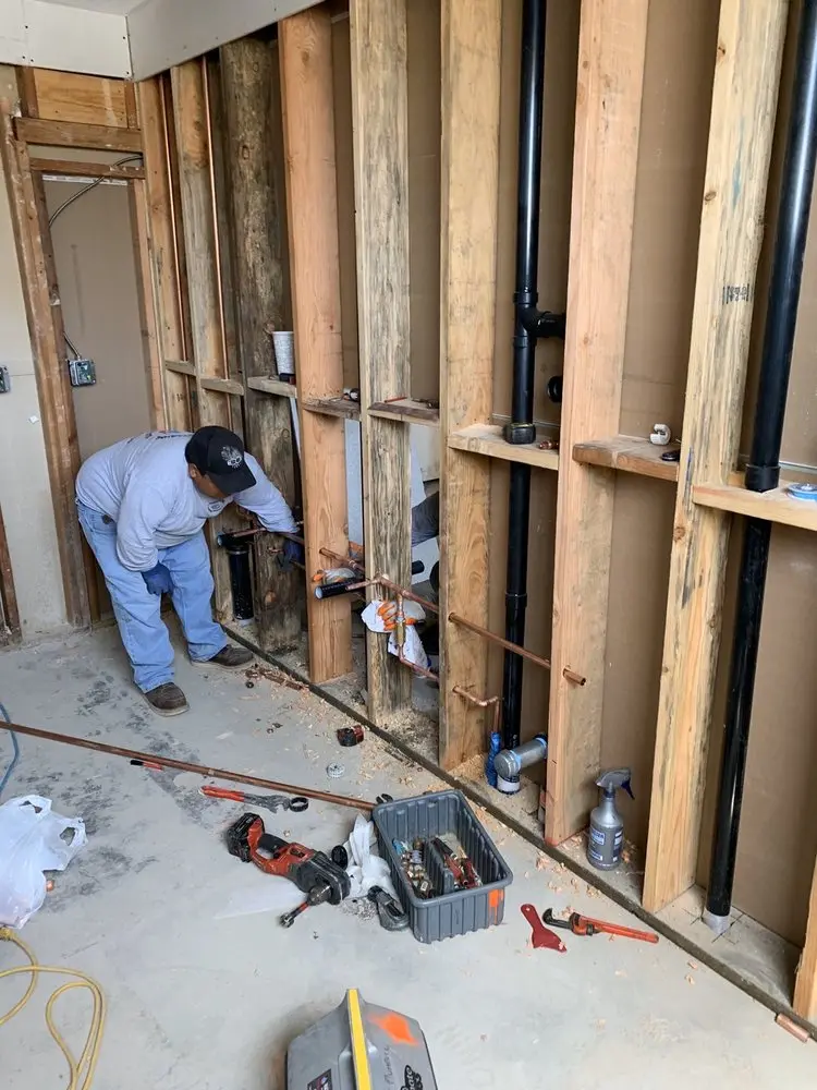 Commercial rough-in plumbing for Gas Line Repair in Bell